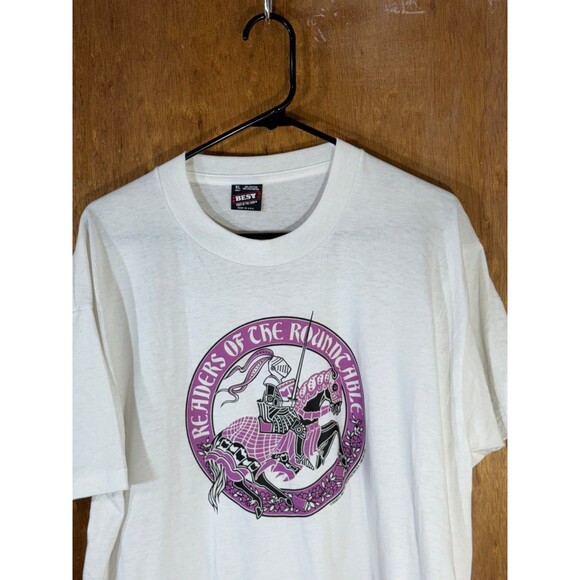 Vintage 1993 Readers Of The Round Table Shirt White XL USA - Picture 2 of 10